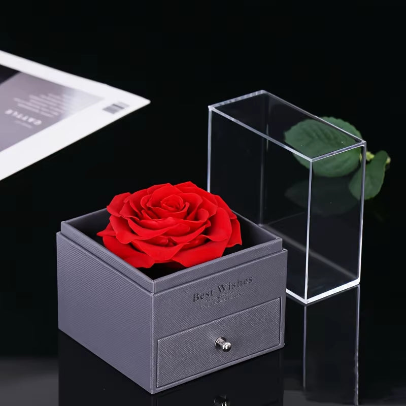 I Love You Forever Necklace with Rose Gift Box for Girlfriend Momther Birthday Christmas Romantic Gift 2023 New Fashion Jewelry